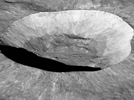 Giordano Bruno crater on the far side of the moon