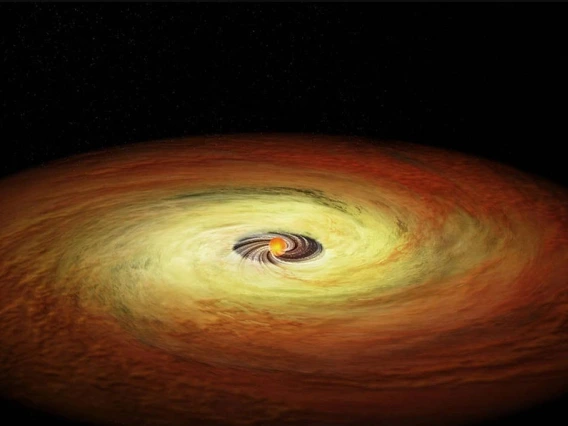 Planet-forming disk of gas and dust