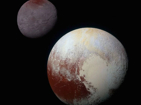 Pluto and its largest moon Charon