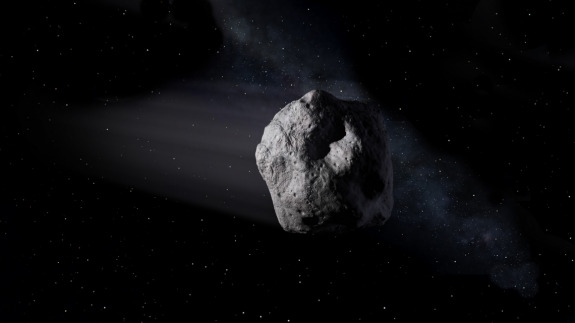 Artist's impression of a near-Earth object in space. NASA is on the lookout for near-Earth objects – neighboring asteroids and comets – that could possibly impact Earth.NASA/JPL-Caltech