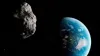 Artist's illustration of an asteroid passing close to Earth